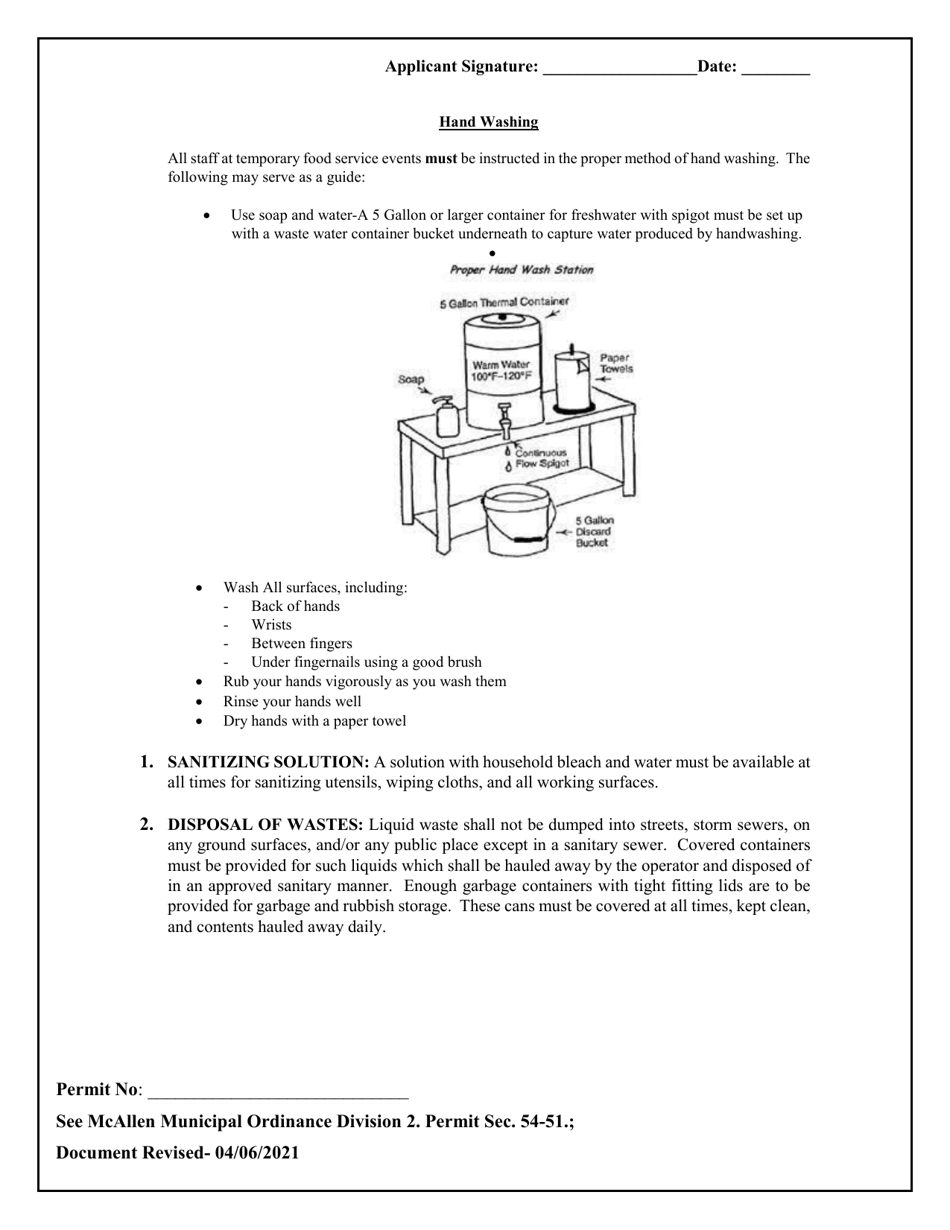 Temporary Event Application - City of McAllen, Texas, Page 3