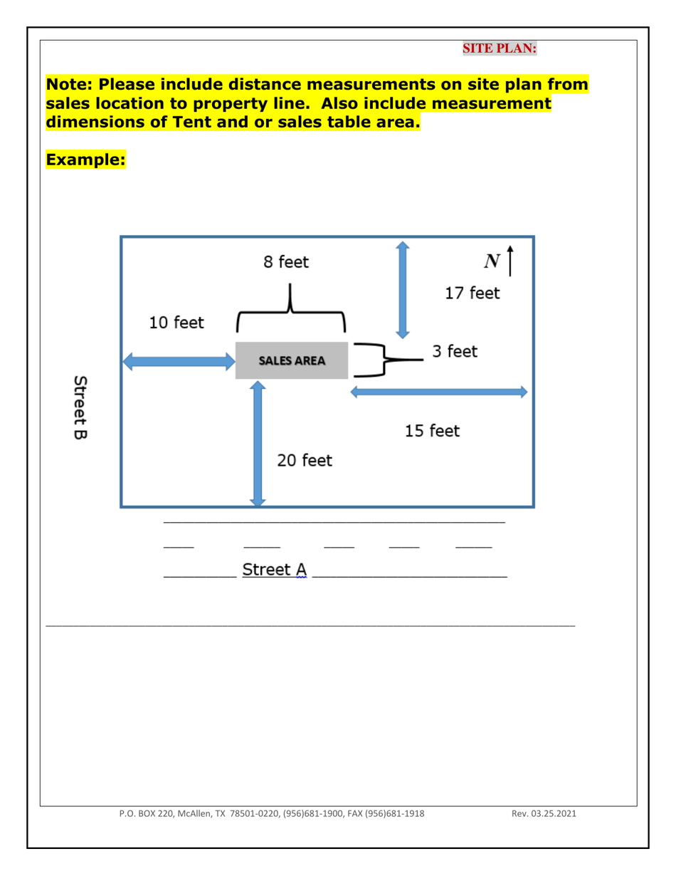 Temporary Sales of Agriculture Products Application - City of McAllen, Texas, Page 6