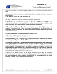 Application for Food Establishment Permit - City of McAllen, Texas, Page 2