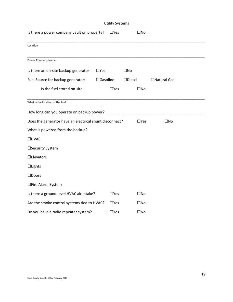 Business Safety Plan Workbook - Cook County, Illinois, Page 19