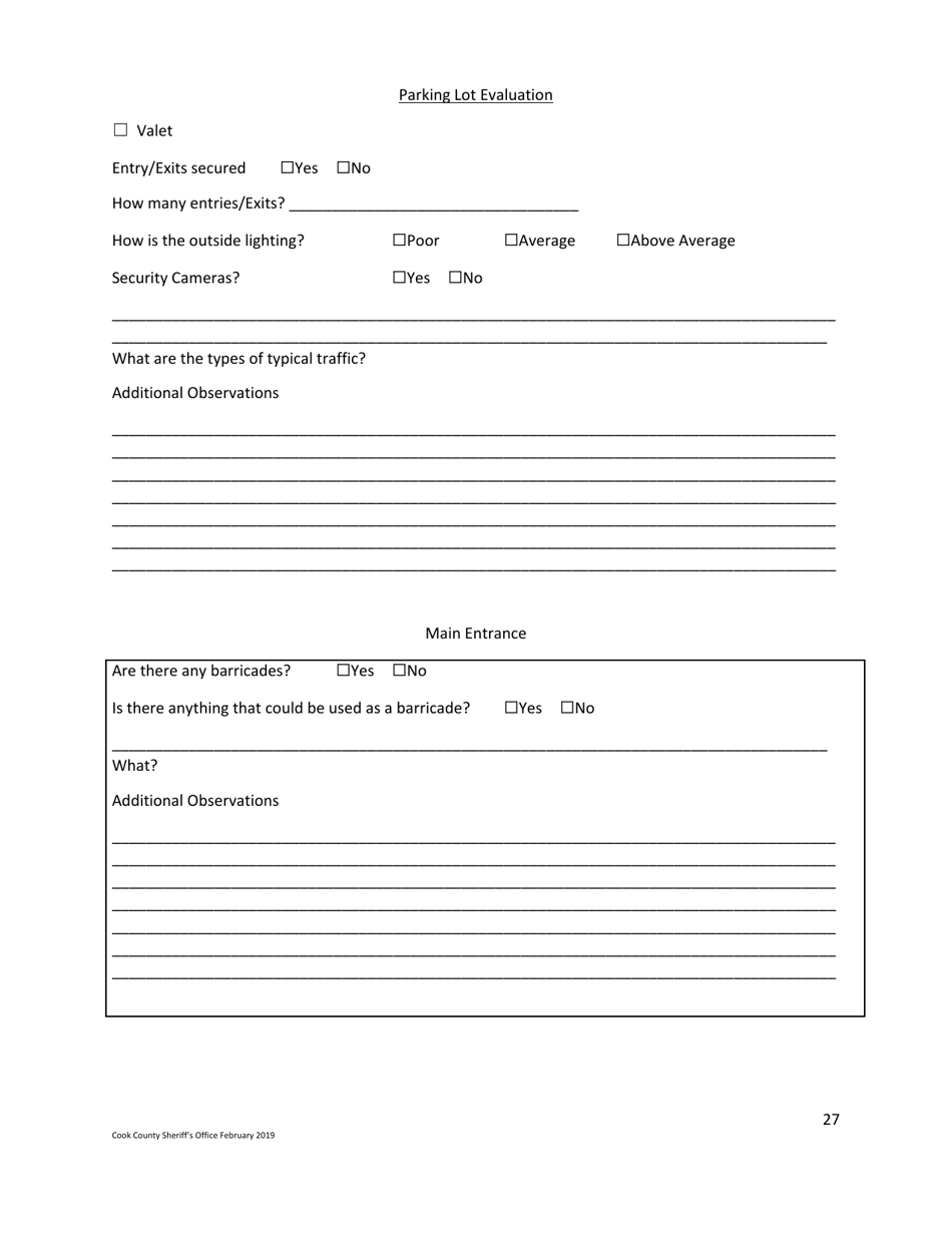 Business Safety Plan Workbook - Cook County, Illinois, Page 27