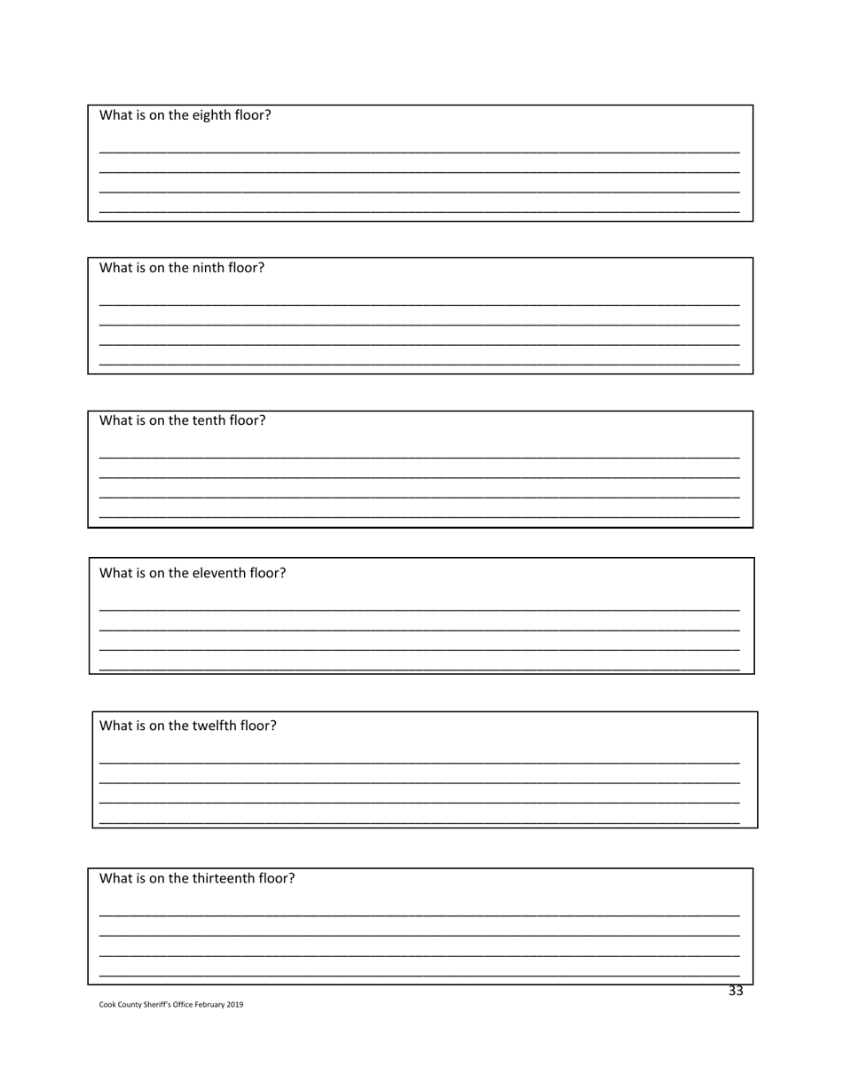 Business Safety Plan Workbook - Cook County, Illinois, Page 33