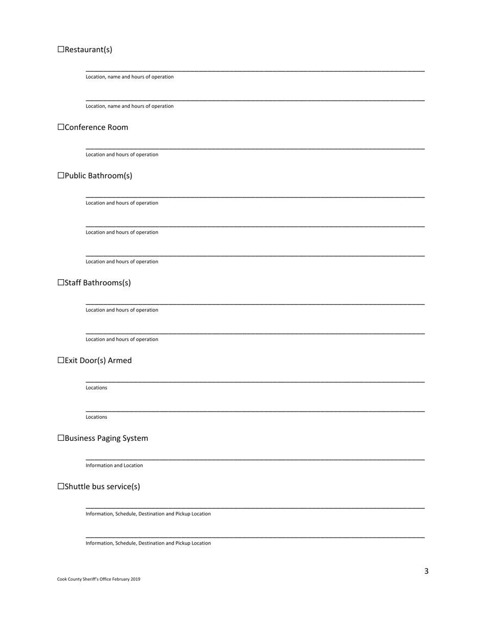 Business Safety Plan Workbook - Cook County, Illinois, Page 3