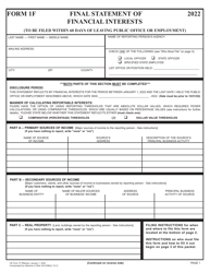 CE Form 1F Final Statement of Financial Interests - Florida