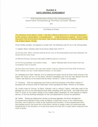 Document preview: Exhibit 4 Beachfront Concession Safe Driving Agreement - City of Miami Beach, Florida
