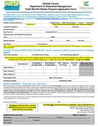 Toilet Retrofit Rebate Program Application Form - DeKalb County, Georgia (United States), Page 2