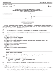 Document preview: Form CCJP0610 Adjudication Order - Cook County, Illinois