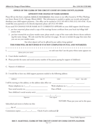 Document preview: Form CCSD0001 Affidavit for Change of Name/Address - Cook County, Illinois