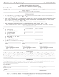 Form CCM0057 Affidavit for Garnishment (Non-wage) - Municipal - Cook County, Illinois, Page 2
