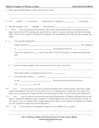 Form CCCO0058 Affidavit in Support of Petition to Adopt - Cook County, Illinois, Page 2