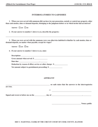 Form CCL0024 Affidavit for Garnishment (Non-wage) - Cook County, Illinois, Page 2