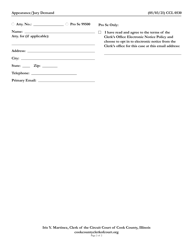 Form CCL0530 Appearance/Jury Demand - Cook County, Illinois, Page 2