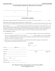 Document preview: Form CCCH0018 Attachment Order - Cook County, Illinois