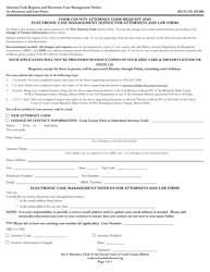 Document preview: Form 351-006 Attorney Code Request and Electronic Case Management Notice for Attorneys and Law Firms - Cook County, Illinois
