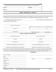 Document preview: Form CCP0339 Bond - Additional - Surety - Cook County, Illinois