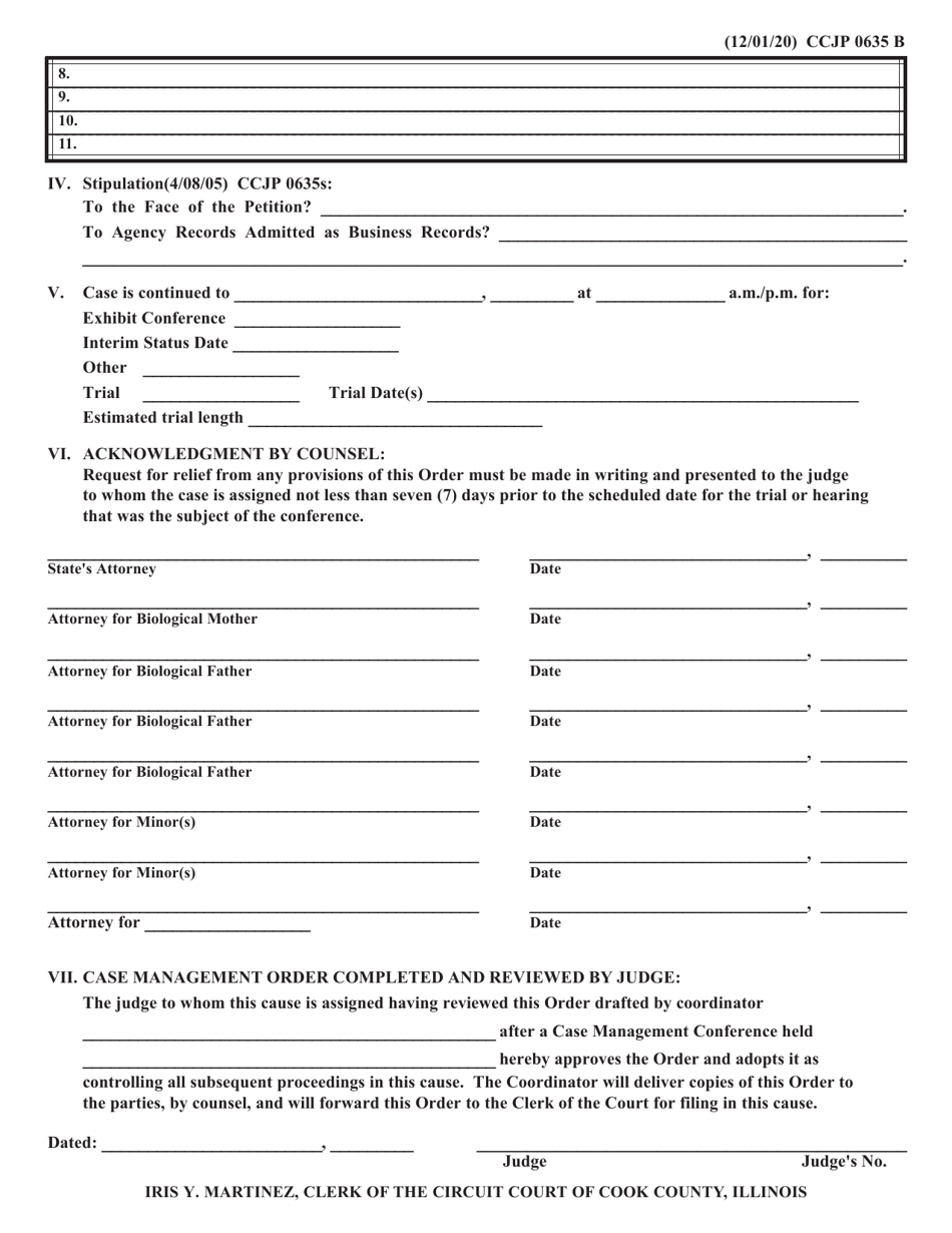 Form CCJP0635 - Fill Out, Sign Online and Download Fillable PDF, Cook ...