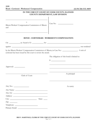 Document preview: Form CCL0039 Bond - Certiorari - Workmen's Compensation - Cook County, Illinois