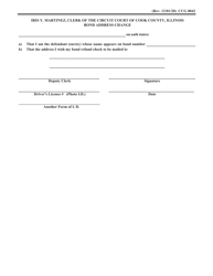 Document preview: Form CCG0042 Bond Address Change - Cook County, Illinois