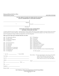 Document preview: Form CCCH0623 Chancery Division Civil Cover Sheet - General Chancery Section - Cook County, Illinois