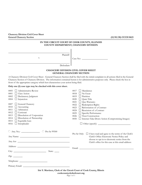 Form CCCH0623  Printable Pdf