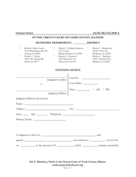 Document preview: Form CCG0648 Citation to Discover Assets Notice - Cook County, Illinois