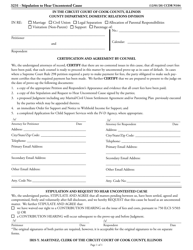 Form CCDR N104 &quot;Certification and Agreement by Counsel&quot; - Cook County, Illinois