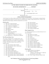 Form CCM0520 Civil Action Cover Sheet - Cook County, Illinois