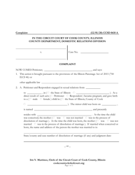 Form CCSD0618 Complaint - Cook County, Illinois