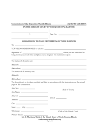 Document preview: Form CCG0038 Commission to Take Deposition Outside Illinois - Cook County, Illinois