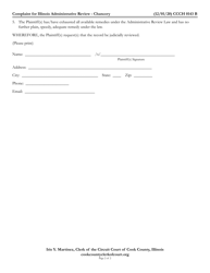 Form CCCH0143 Complaint for Illinois Administrative Review - Cook County, Illinois, Page 2