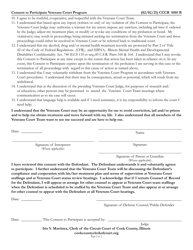 Form CCCR0105 Consent to Participate Veterans Court Program - Cook County, Illinois, Page 2
