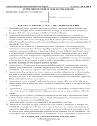 Document preview: Form CCCR0106 Consent to Participate Mental Health Court Program - Cook County, Illinois