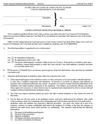 Document preview: Form CCL0130 Court-Annexed Mediation Referral Order - Cook County, Illinois