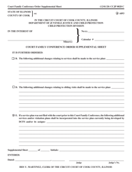 Form CCJP0020 Court Family Conference Order - Cook County, Illinois, Page 3