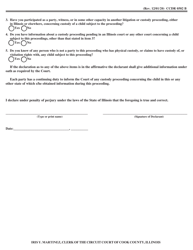 Form CCDR0502 Declaration Under Uniform Child Custody Jurisdiction and Enforcement Act (Uccjea) - Cook County, Illinois, Page 2