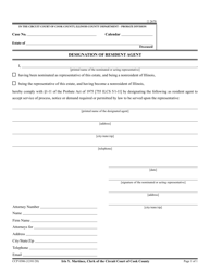 Document preview: Form CCP0306 Designation of Resident Agent - Cook County, Illinois