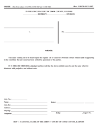 Document preview: Form CCG0507 Dismissal Order (Agreement of Parties) - Cook County, Illinois