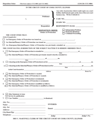 Document preview: Form CCG0804 Disposition Order - Orders of Protection - Cook County, Illinois