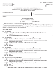 Document preview: Form CCJP0604 Disposition Order - Cook County, Illinois