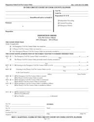 Document preview: Form CCG0808 Disposition Order/Civil No Contact Order - Cook County, Illinois