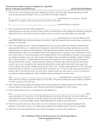 Form CCCO0203 Final and Irrevocable Consent to Adoption by a Specified Person or Persons; Non-dcfs Case - Cook County, Illinois, Page 2