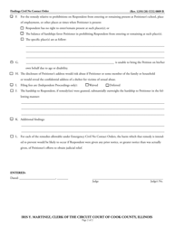 Form CCG0809 Findings Civil No Contact Orders - Cook County, Illinois, Page 2