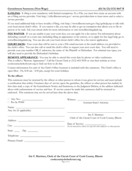 Form CCG0647 Garnishment Summons (Non-wage) - Cook County, Illinois, Page 2