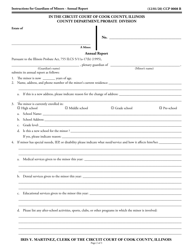 Form CCP0008 Instructions for Guardians of Minors - Annual Report - Cook County, Illinois, Page 2