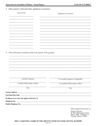 Form CCP0008 Instructions for Guardians of Minors - Annual Report - Cook County, Illinois, Page 3