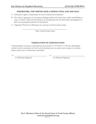 Form CCDR0019 Joint Petition for Simplified Dissolution - Cook County, Illinois, Page 3