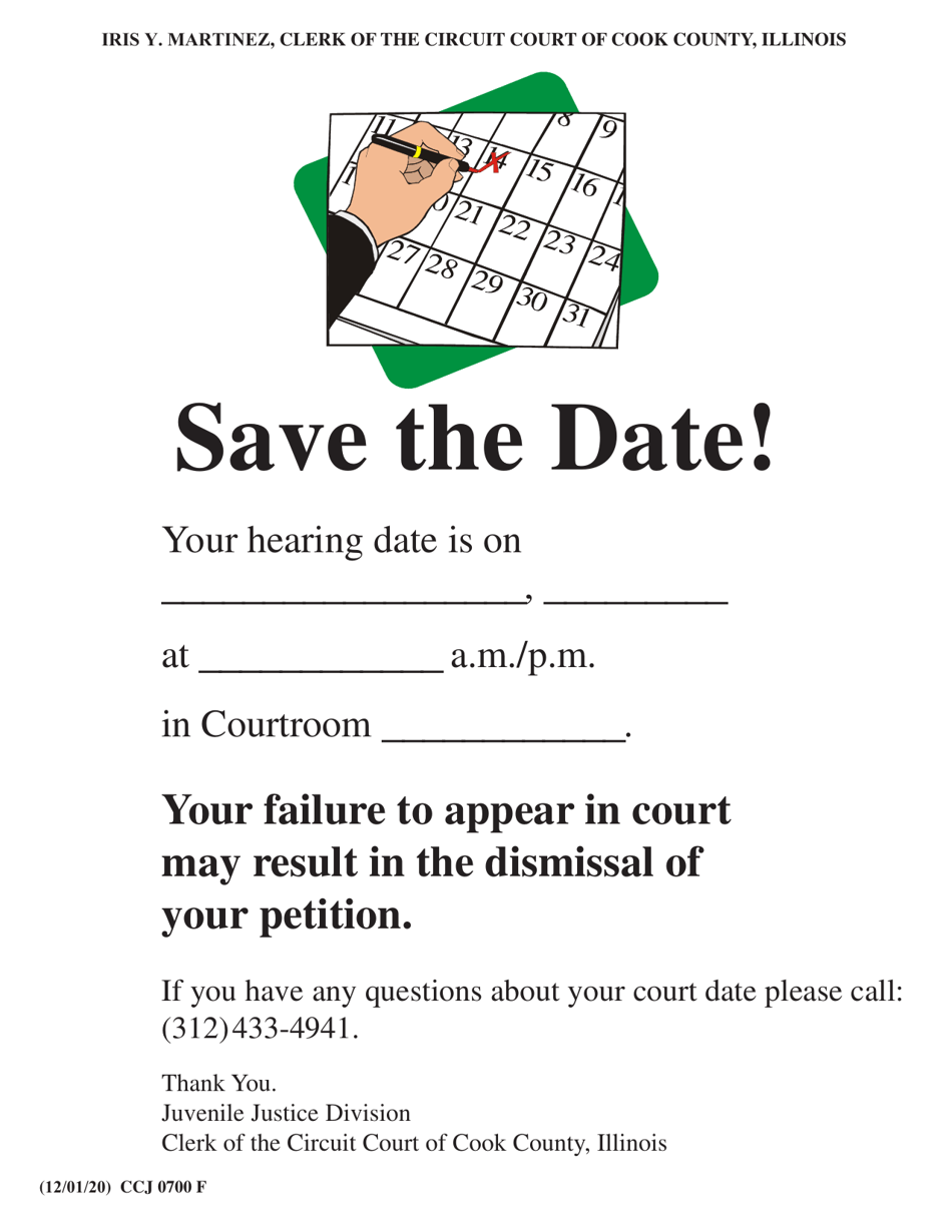 Form CCJ0700 Juvenile Sex Offender Registration Termination - Cook County, Illinois, Page 6