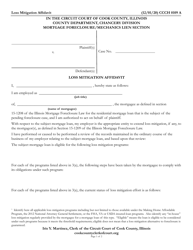 Document preview: Form CCCH0109 Loss Mitigation Affidavit - Cook County, Illinois