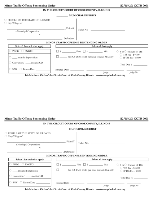 Form CCTR0001  Printable Pdf