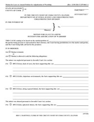 Form CCJP0661 Motion for Leave to Amend Petition for Adjudication of Wardship - Cook County, Illinois
